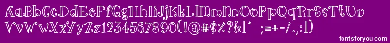 Arima line Font – White Fonts on Purple Background