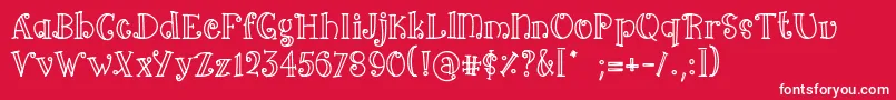 Arima line Font – White Fonts on Red Background