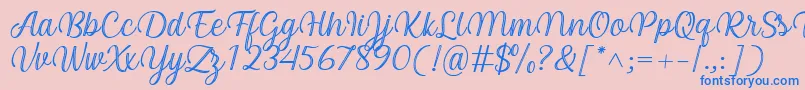 Arinda Font by 7NTypes Font – Blue Fonts on Pink Background