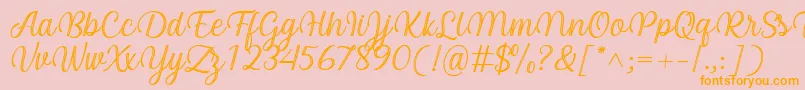 Arinda Font by 7NTypes Font – Orange Fonts on Pink Background