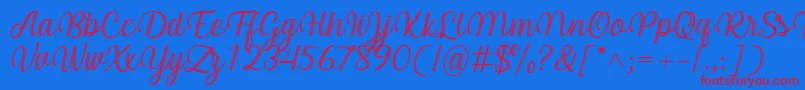 Fonte Arinda Font by 7NTypes – fontes vermelhas em um fundo azul