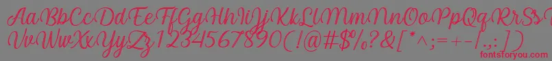 Шрифт Arinda Font by 7NTypes – красные шрифты на сером фоне