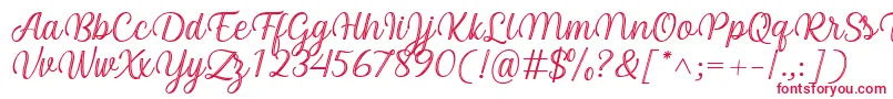 Czcionka Arinda Font by 7NTypes – czerwone czcionki na białym tle