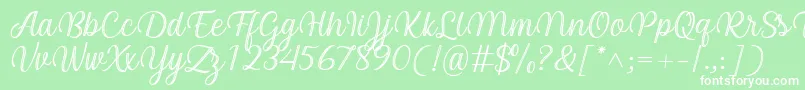 Arinda Font by 7NTypes Font – White Fonts on Green Background