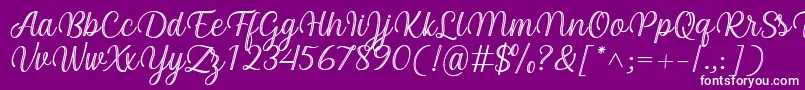 Шрифт Arinda Font by 7NTypes – белые шрифты на фиолетовом фоне