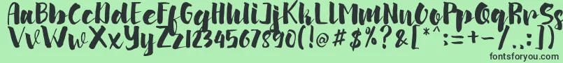 arinda Font – Black Fonts on Green Background