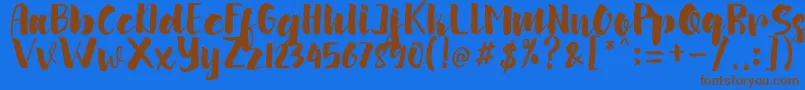 arinda Font – Brown Fonts on Blue Background