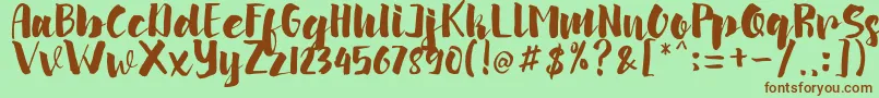 Шрифт arinda – коричневые шрифты на зелёном фоне