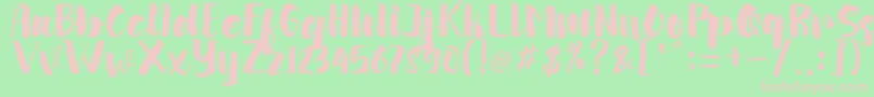 arinda Font – Pink Fonts on Green Background