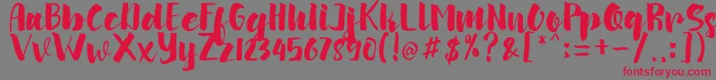 arinda Font – Red Fonts on Gray Background
