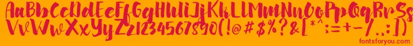 arinda Font – Red Fonts on Orange Background