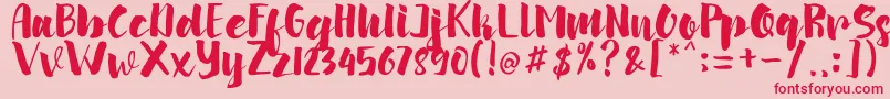 arinda Font – Red Fonts on Pink Background