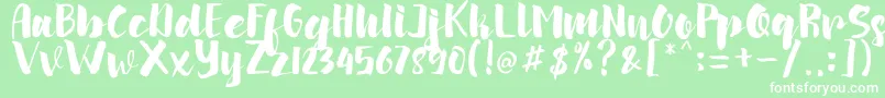 arinda Font – White Fonts on Green Background