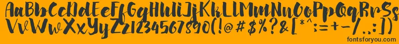 arinda Font – Black Fonts on Orange Background