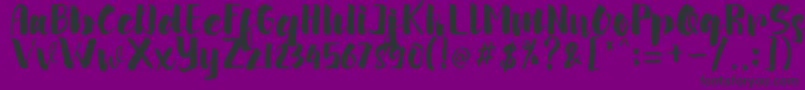 arinda Font – Black Fonts on Purple Background