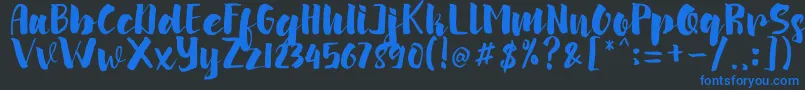 arinda Font – Blue Fonts on Black Background