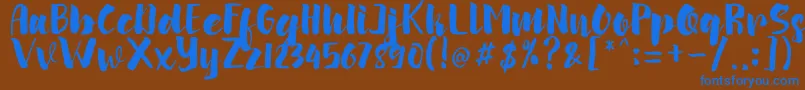 arinda Font – Blue Fonts on Brown Background