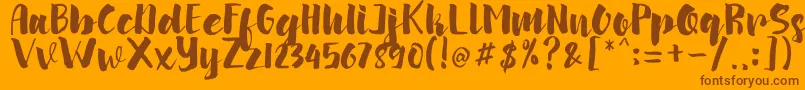 arinda Font – Brown Fonts on Orange Background