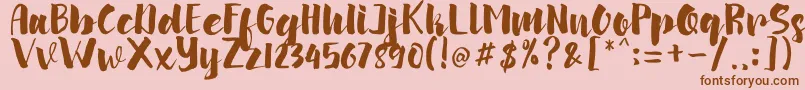 arinda Font – Brown Fonts on Pink Background