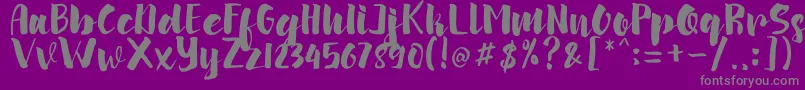 arinda Font – Gray Fonts on Purple Background