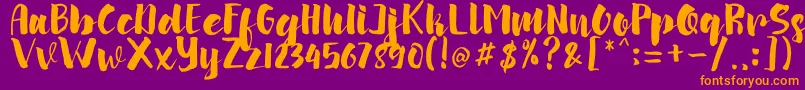 arinda Font – Orange Fonts on Purple Background
