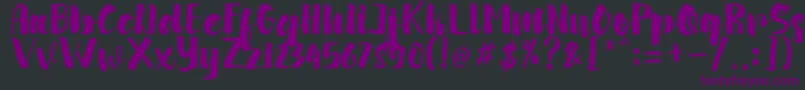 arinda Font – Purple Fonts on Black Background