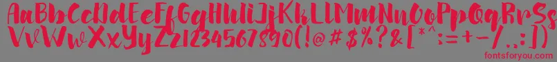 arinda Font – Red Fonts on Gray Background