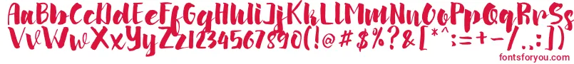 arinda Font – Red Fonts on White Background