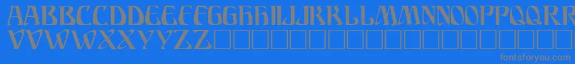 フォントARIOSTO – 青い背景に灰色の文字