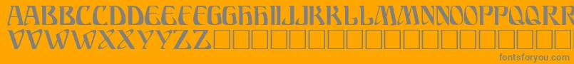 ARIOSTO Font – Gray Fonts on Orange Background
