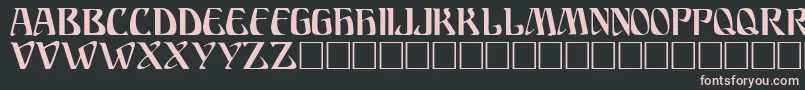ARIOSTO-Schriftart – Rosa Schriften auf schwarzem Hintergrund