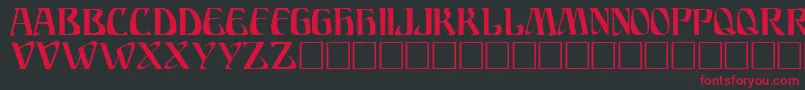 ARIOSTO Font – Red Fonts on Black Background