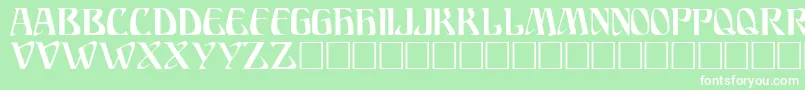 フォントARIOSTO – 緑の背景に白い文字