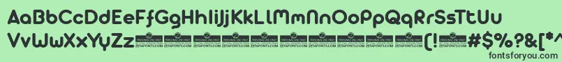 Arista Pro Alternate Bold trial Font – Black Fonts on Green Background