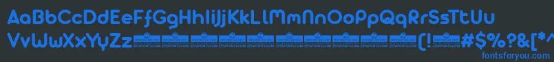 Arista Pro Alternate Bold trial Font – Blue Fonts on Black Background