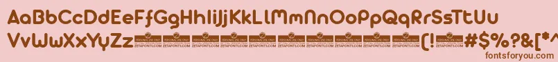 Arista Pro Alternate Bold trial Font – Brown Fonts on Pink Background