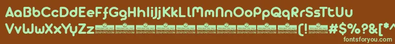 Arista Pro Alternate Bold trial Font – Green Fonts on Brown Background