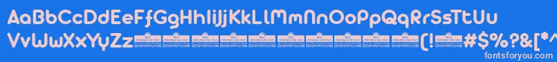 Arista Pro Alternate Bold trial Font – Pink Fonts on Blue Background