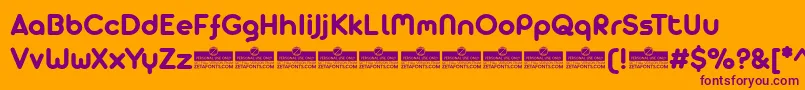 Arista Pro Alternate Bold trial Font – Purple Fonts on Orange Background