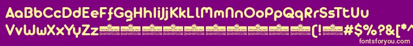 Police Arista Pro Alternate Bold trial – polices jaunes sur fond violet