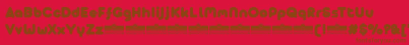 Arista Pro Alternate Fat trial Font – Brown Fonts on Red Background