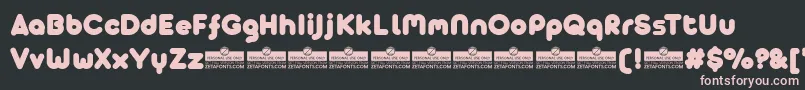 Arista Pro Alternate Fat trial Font – Pink Fonts on Black Background