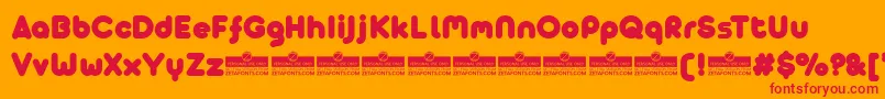 Arista Pro Alternate Fat trial Font – Red Fonts on Orange Background