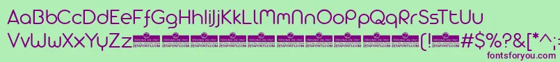 Arista Pro Alternate Light trial Font – Purple Fonts on Green Background