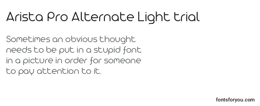 Arista Pro Alternate Light trial Font
