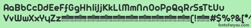 Arista Pro Bold trial Font – Black Fonts on Green Background