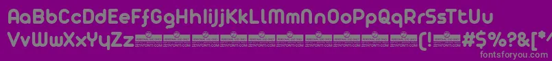 Fonte Arista Pro Bold trial – fontes cinzas em um fundo violeta
