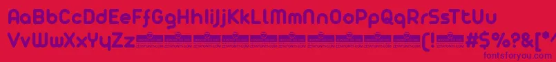 Arista Pro Bold trial Font – Purple Fonts on Red Background
