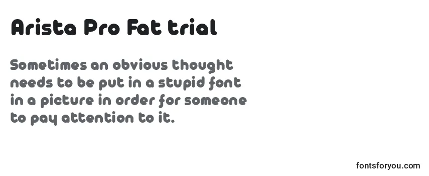 フォントArista Pro Fat trial