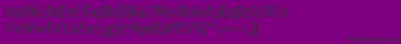 Bistecca-Schriftart – Schwarze Schriften auf violettem Hintergrund